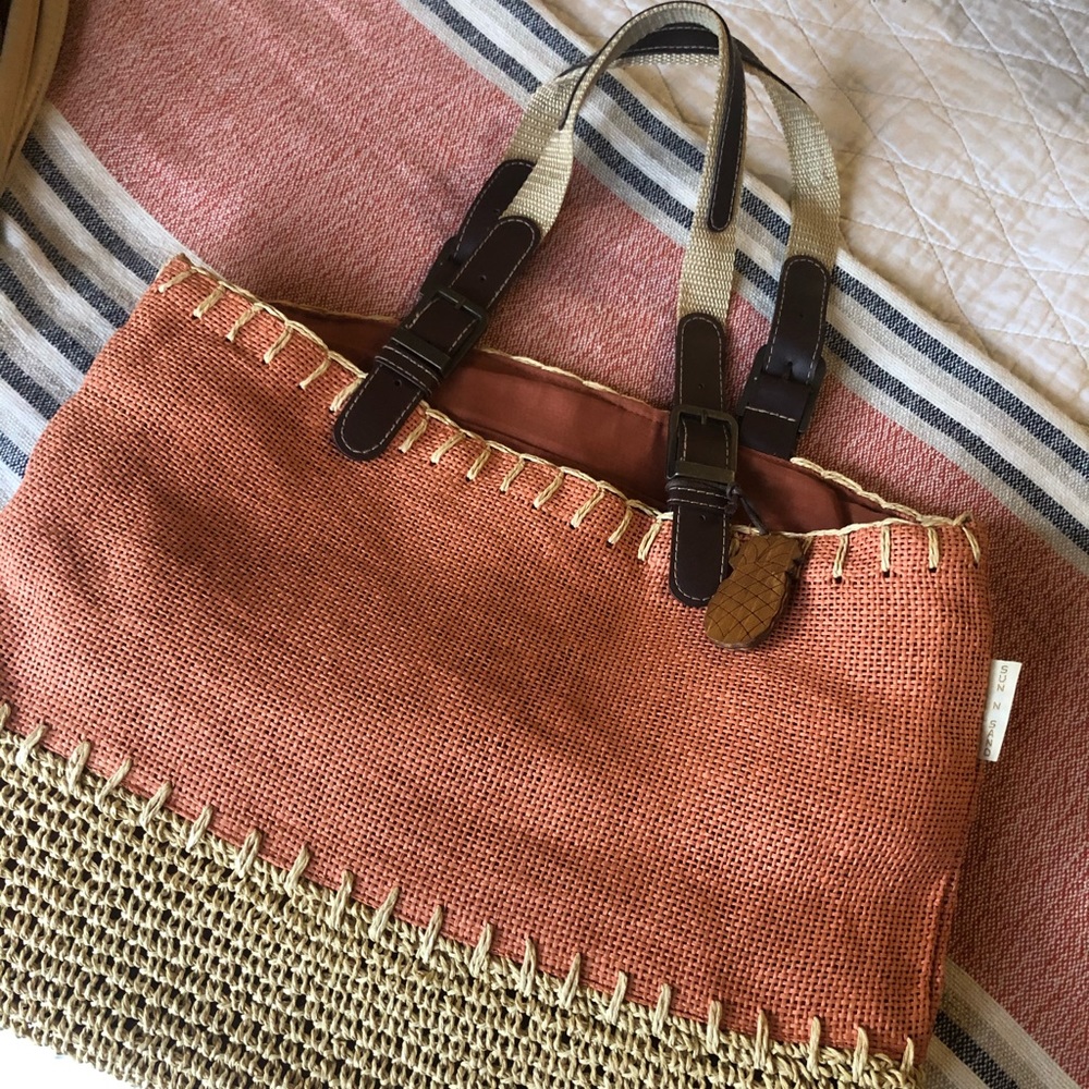 Pretty colors fall tote bag woven